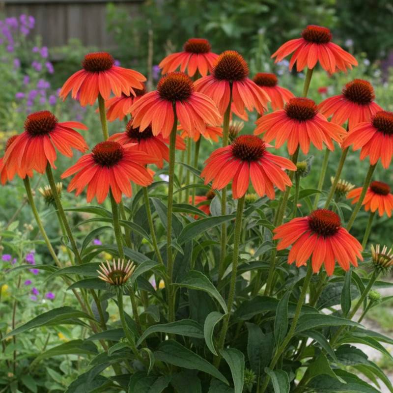 Échinacée Hot Summer® à fleurs Orange/Rouge - feuillage Caduc - Godet - 5/20 cm - Imagen 1