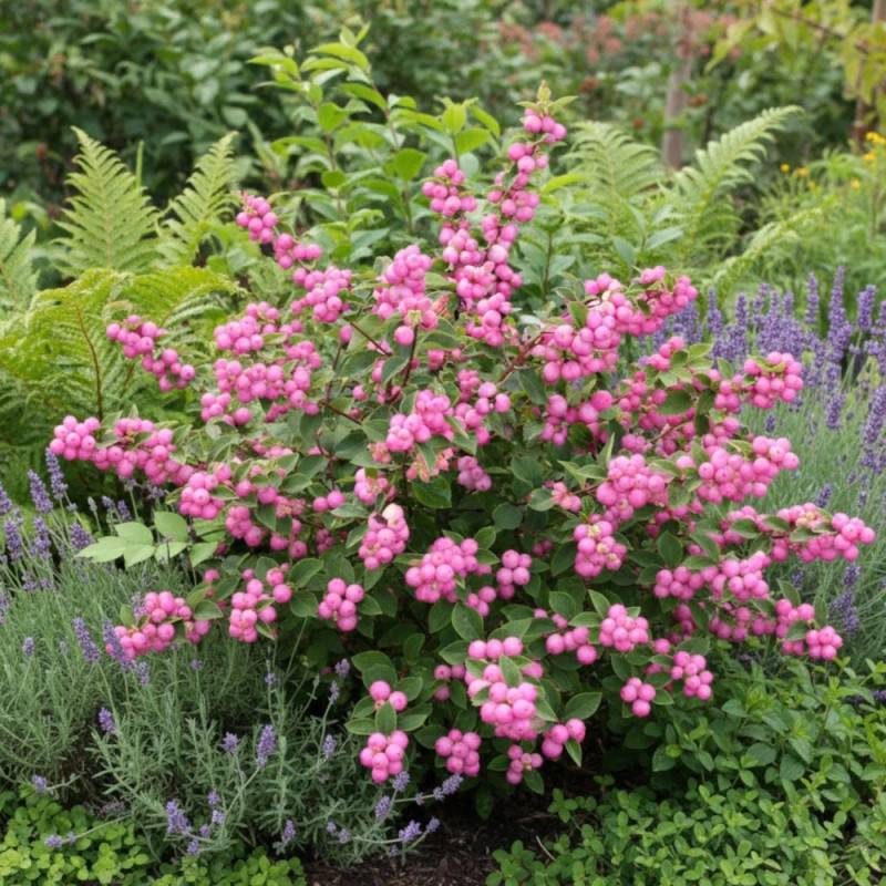 Symphorine Magical® Candy 'kolcam', Symphoricarpos à fleurs Blanche - feuillage Caduc - Pot de 3L - 20/40 cm-  hauteur à maturité De 2,50 m à 3,00 m - Image 4