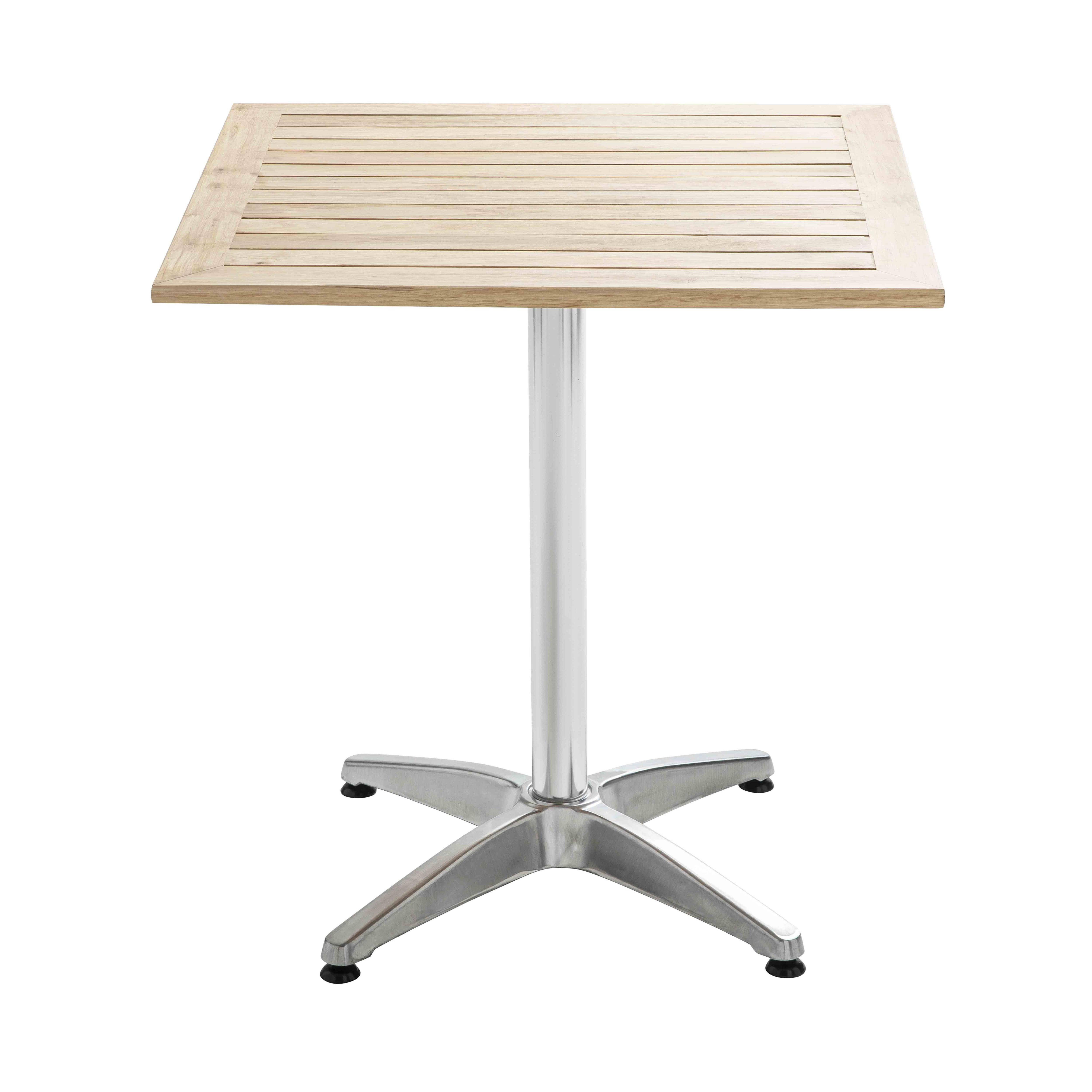 Oviala - Table aluminium et bois carrée et plateau inclinable 70 x 70 x 70 cm Times square - Oviala - Imagen 2