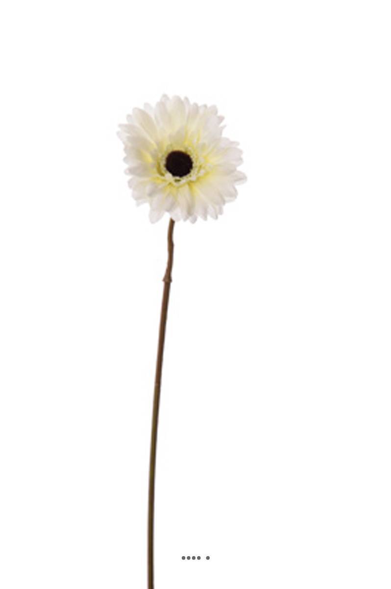 Artificielles - Gerbera artificiel H 36 cm D 8 cm superbe Crème - couleur: Crème
