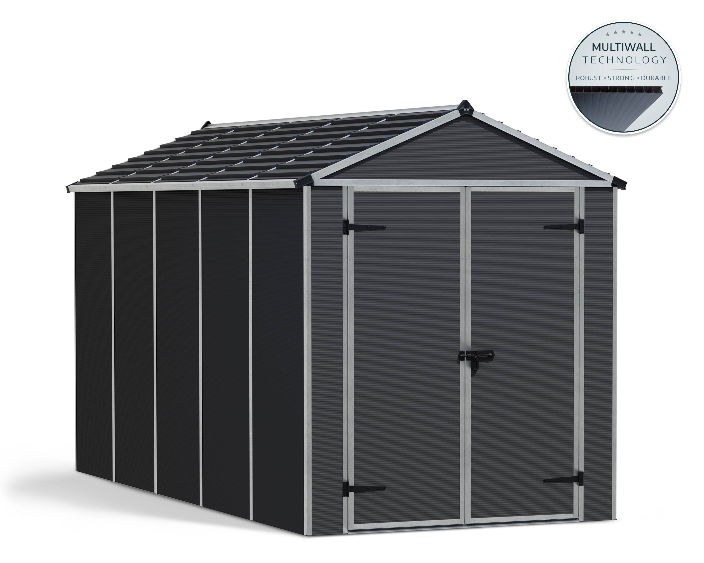 Canopia - Canopia Abri de jardin Rubicon 7m² Gris - Imagen 1