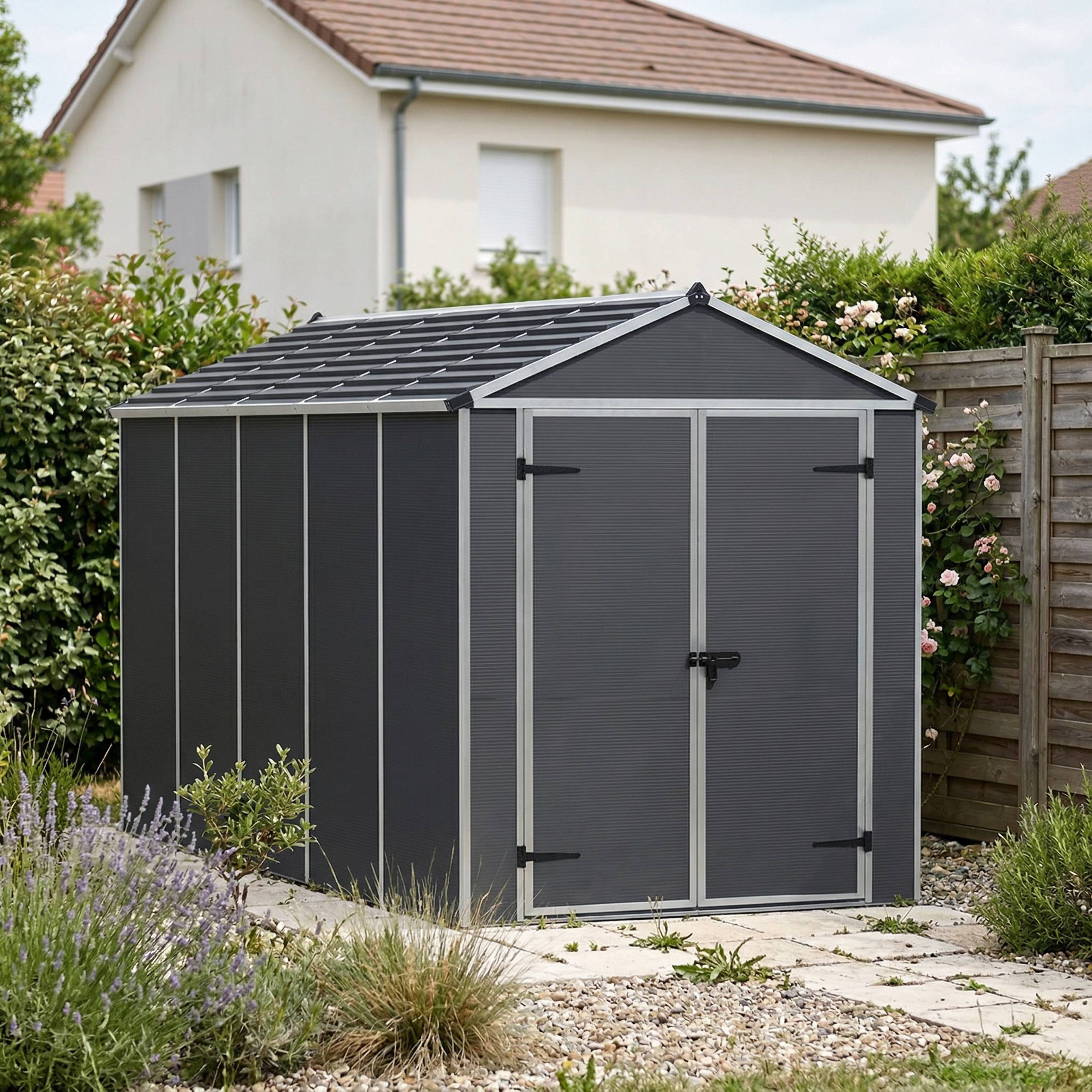 Canopia - Canopia Abri de jardin Rubicon 7m² Gris - Imagen 2