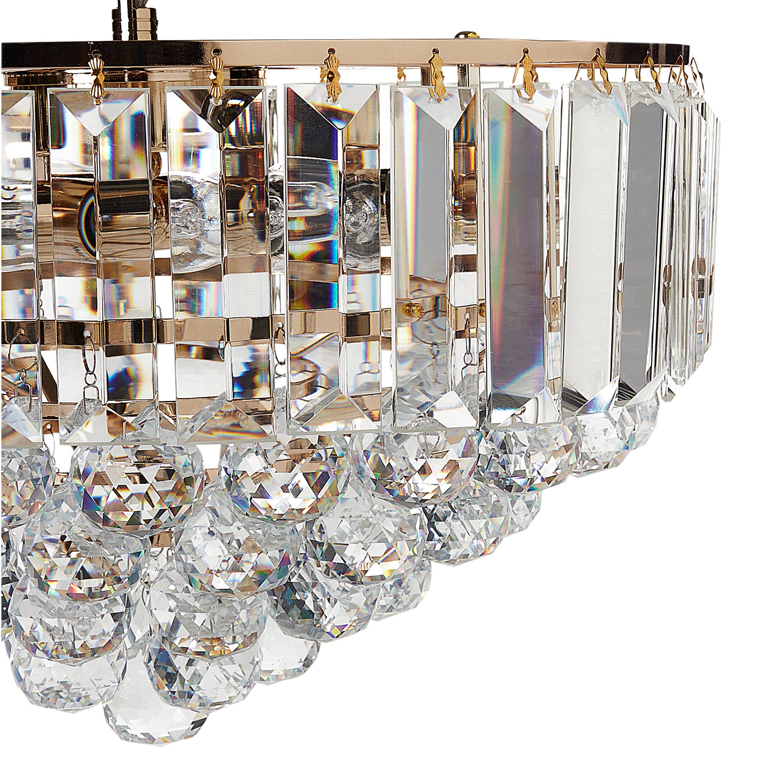 Beliani - Lampe suspension Cristal Doré ACHEIRO L - 49x49x120- Beliani - Image 5