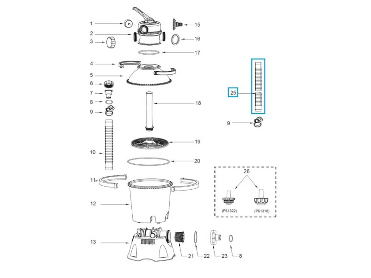 Bestway - Tuyau d'interconnexion pour filtres à sable 3,028 m³/h - Bestway - Imagen 2