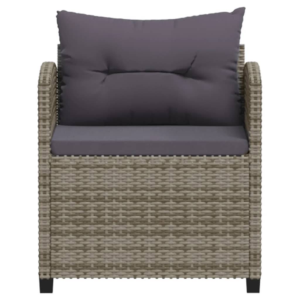 Vidaxl - Salon de jardin 7 pcs avec coussins résine tressée gris vidaXL 3098170 - Imagen 5