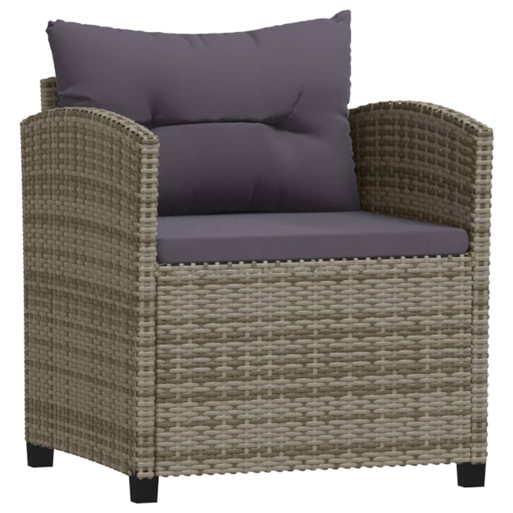 Vidaxl - Salon de jardin 7 pcs avec coussins résine tressée gris vidaXL 3098170 - Imagen 4