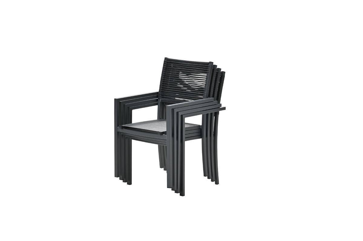 Garden Impressions - Star dining fauteuil - noir carbone - noir corde - Imagen 5
