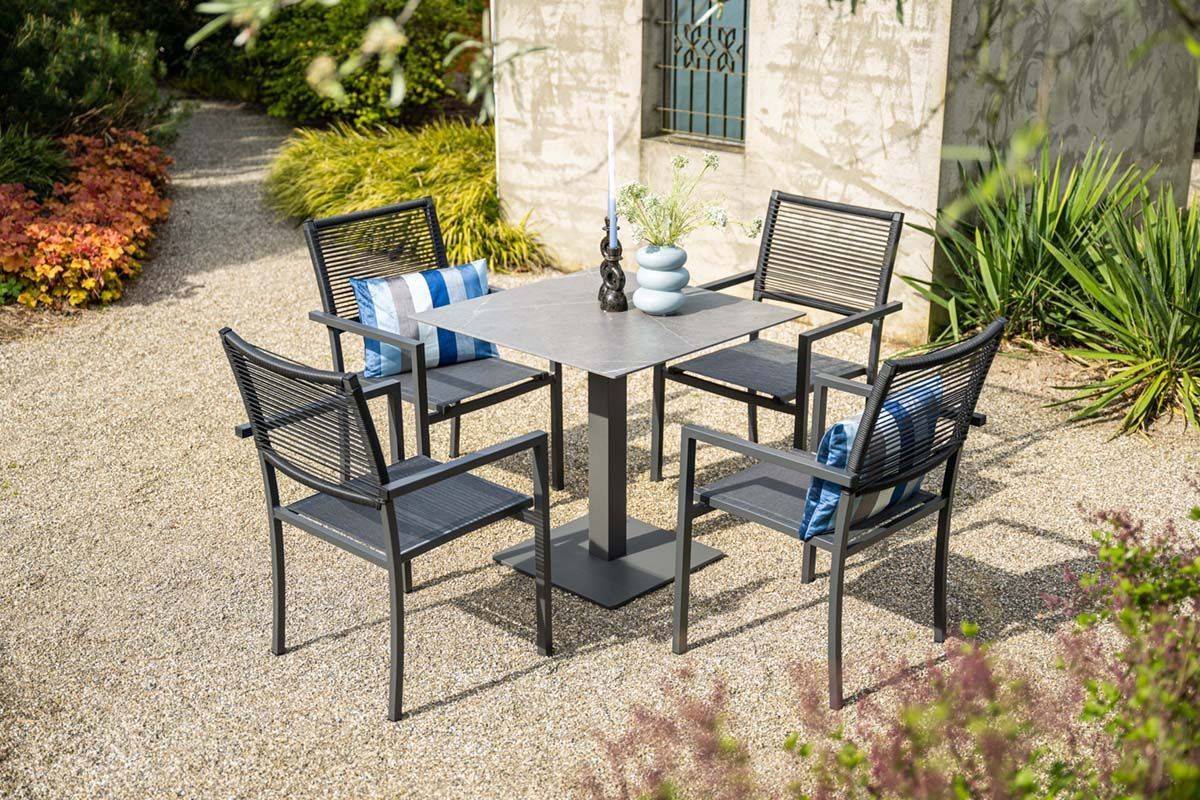 Garden Impressions - Star dining fauteuil - noir carbone - noir corde - Imagen 6