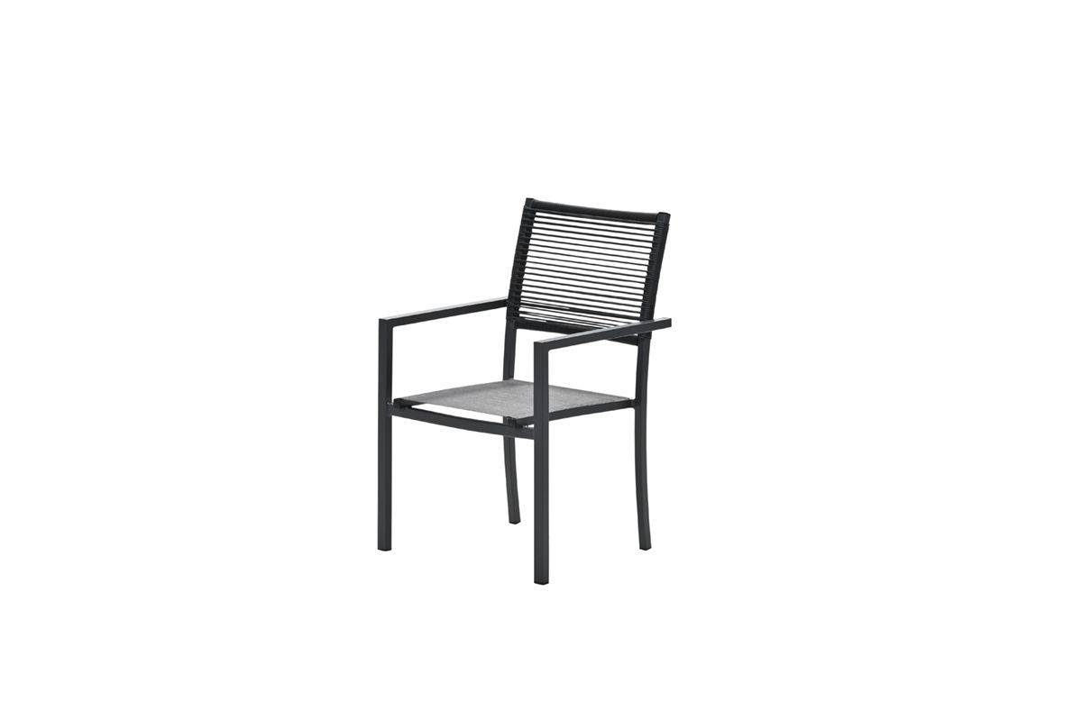 Garden Impressions - Star dining fauteuil - noir carbone - noir corde - Imagen 1