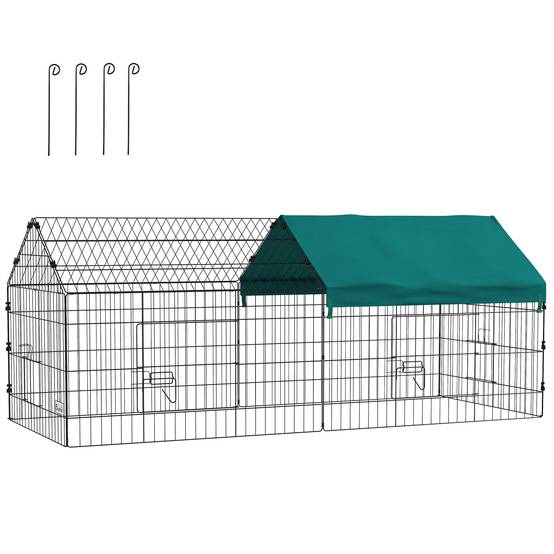 Enclos lapin acier vert 185 x 75 x 75 cm - PANGIVO - Image 1