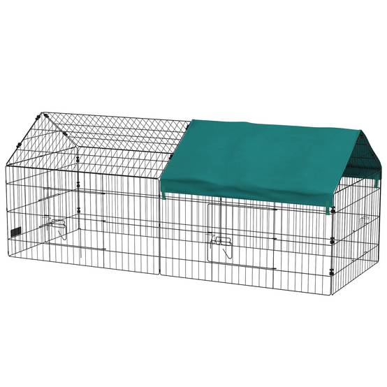 Enclos lapin acier vert 185 x 75 x 75 cm - PANGIVO - Image 2