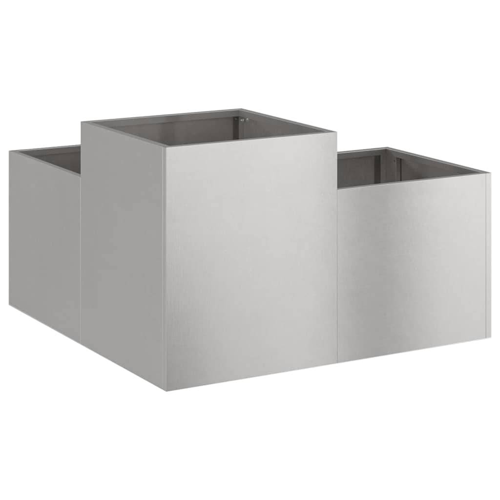 Maison Chic - Cache-pot, Pot De Fleurs Argent 80 x 80 x 48 cm Acier inoxydable g349 - Image 2