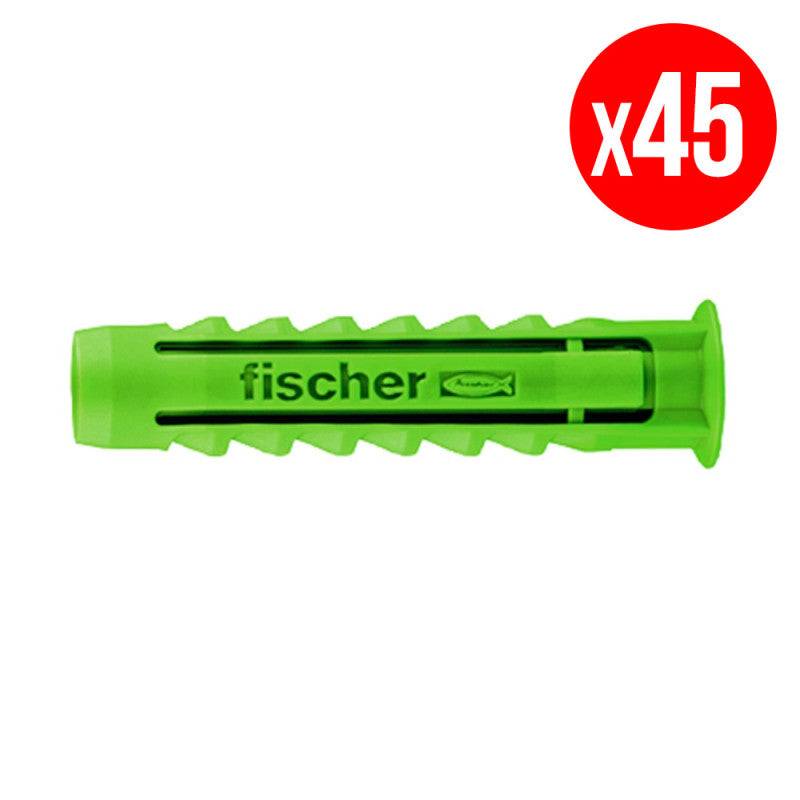 Fischer - Boite de 45 chevilles à expansion FISCHER SX - vert - taille Ø 8 x 65mm - FISCHER