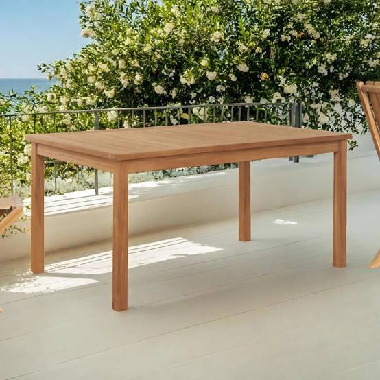 Table de jardin en teck massif 150 Frida - Image 9