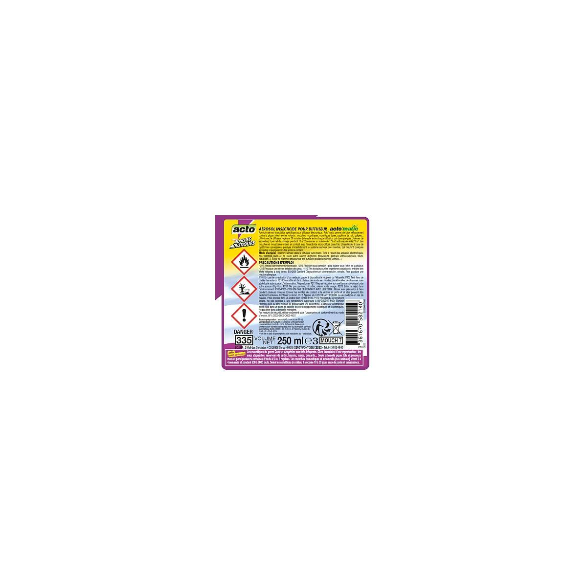 Acto - Lot de 3 Recharges ACTO'matic 250 ml - Une saison complète de protection - Image 2