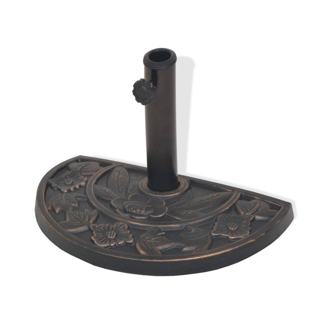 Helloshop26 - Socle pied de parasol en résine demi-cercle diamètre 38 et 48 mm bronze 9 kg - Imagen 2