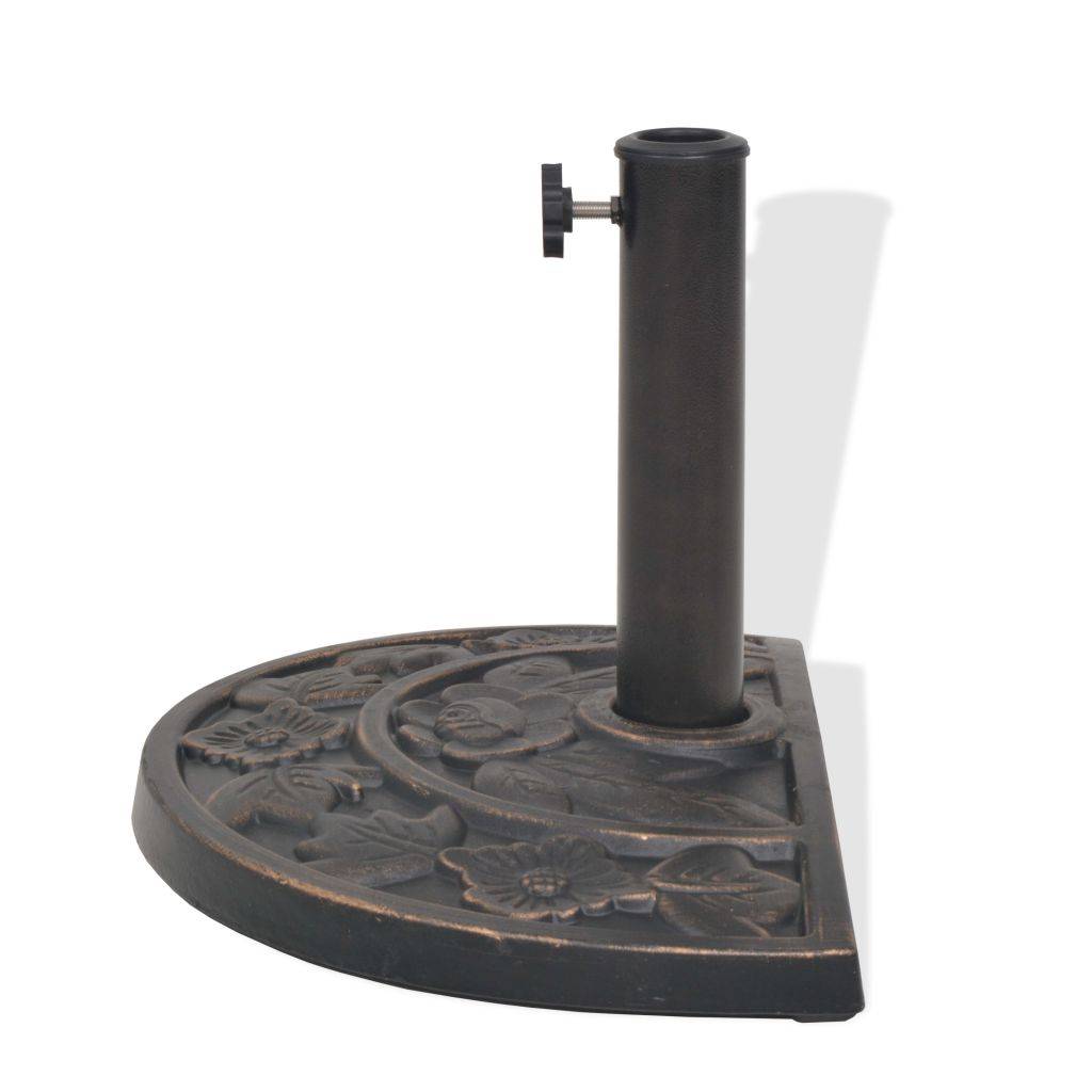 Helloshop26 - Socle pied de parasol en résine demi-cercle diamètre 38 et 48 mm bronze 9 kg - Imagen 3