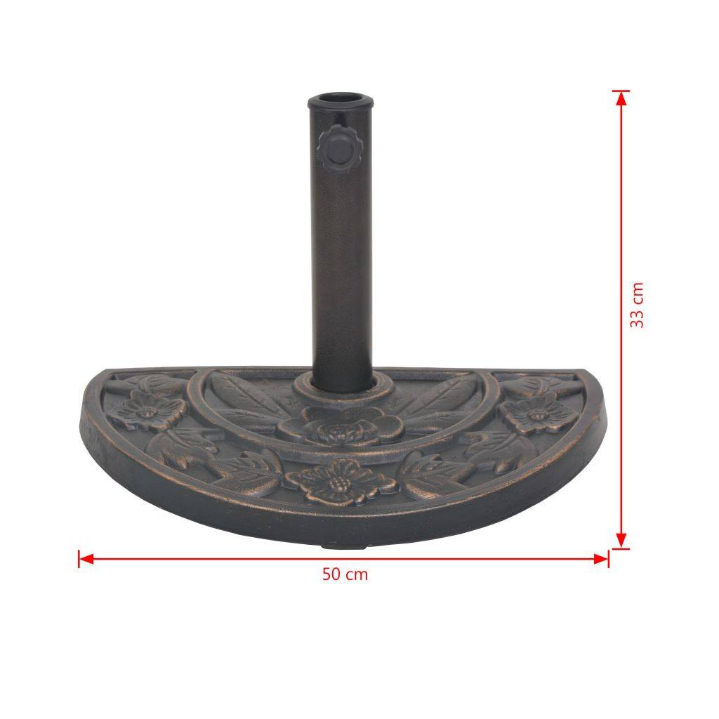 Helloshop26 - Socle pied de parasol en résine demi-cercle diamètre 38 et 48 mm bronze 9 kg - Imagen 6