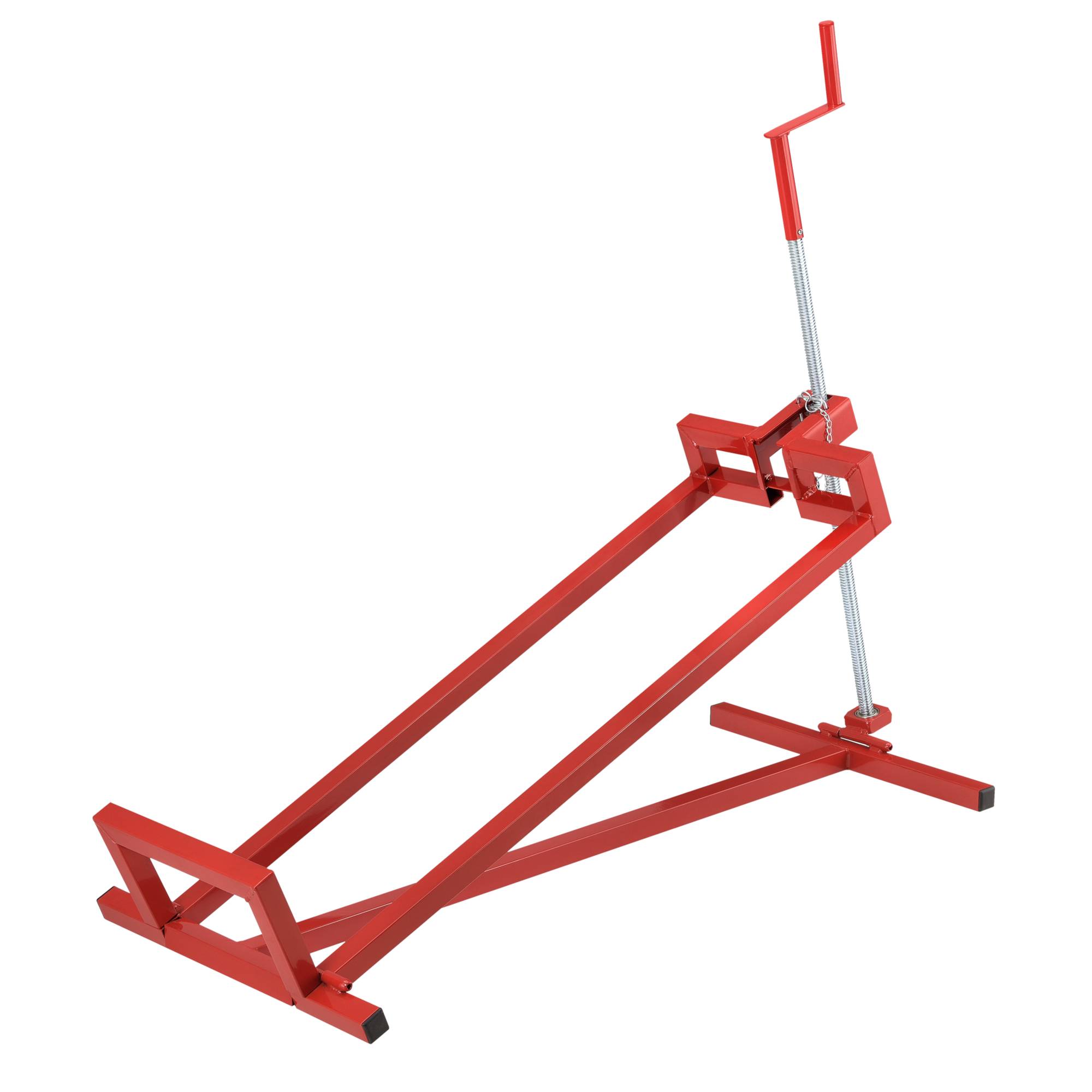 Pro.Tec - Lève-Tondeuse avec Manivelle Capacité de Charge Jusqu'à 400 kg Acier Rouge [pro.tec] - Imagen 1