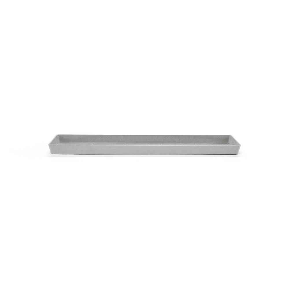 Ecopots - Soucoupe Rectangular 65 New Blanc Gris - 63,5 x 15,5 x H. 3,3 cm ECOPOTS