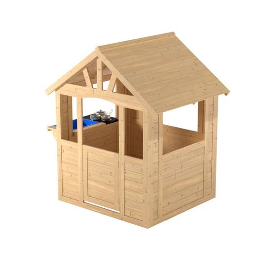 Maisonnette cabane enfant en bois FSC® avec cuisine extérieure CUBBY - Imagen 2