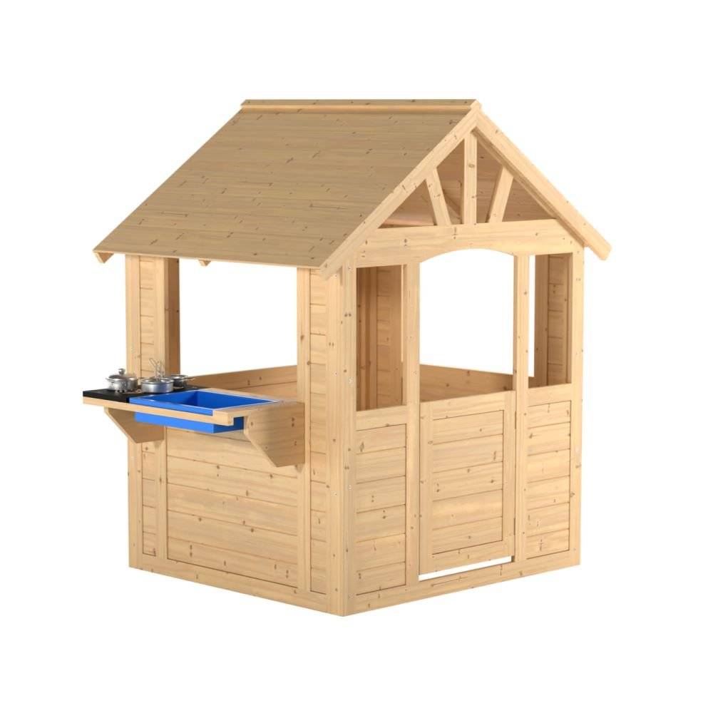 Maisonnette cabane enfant en bois FSC® avec cuisine extérieure CUBBY - Imagen 5