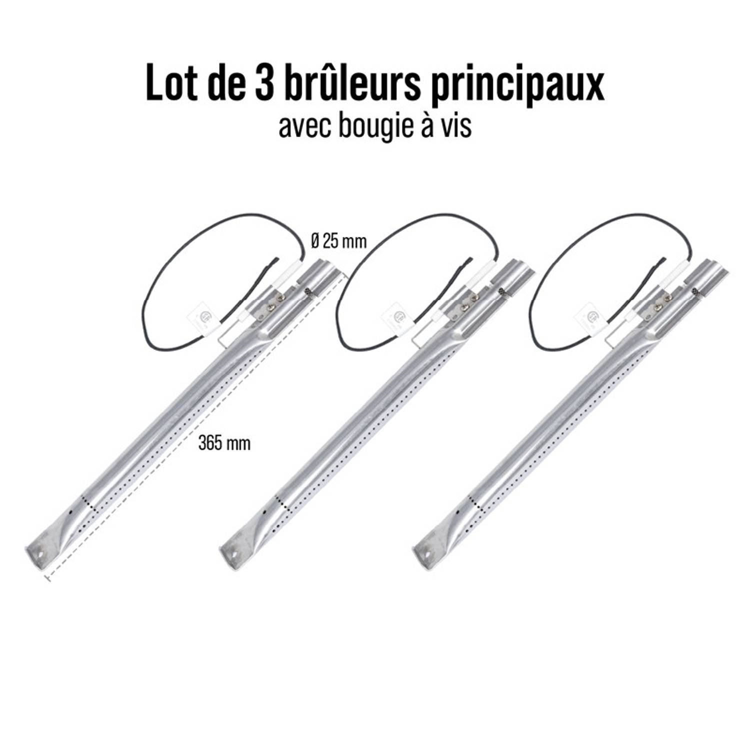 Somagic - Lot 3 brûleurs avec bougie a vis - SOMAGIC