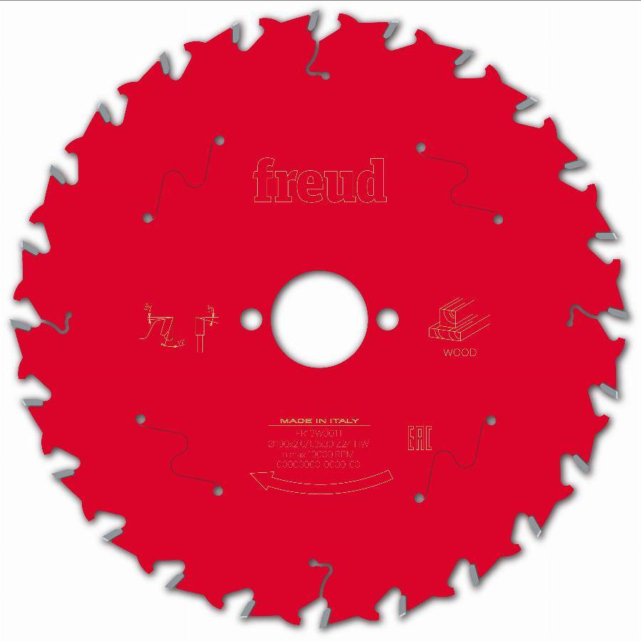 Lame pour scie circulaire portative FREUD - Ø190 2/1,3 AL30 Z24 BA 15° - F03FS09767 -FR13W001T - Imagen 1