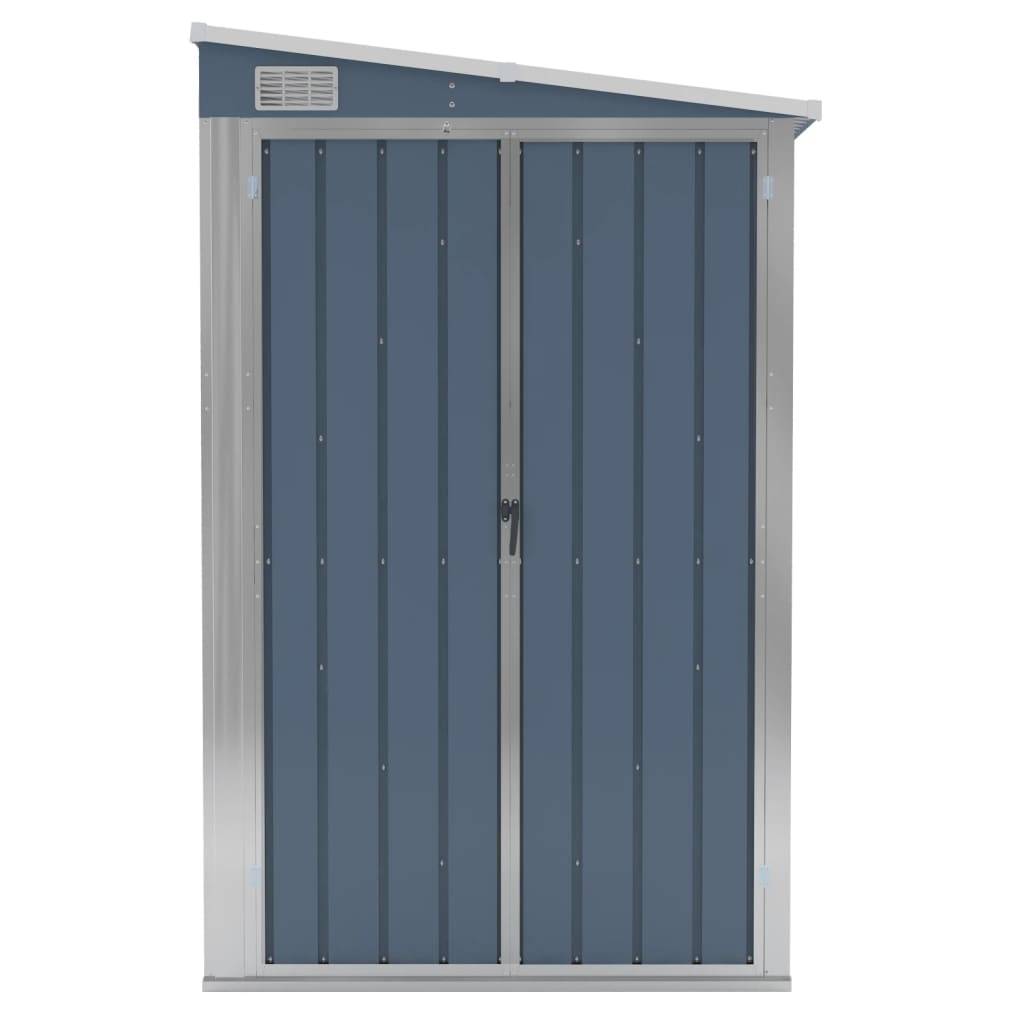 Maison Chic - Abri de jardin 3.4m² mural Cabane de jardin - Gris 118x288x178 cm Acier galvanisé - Meuble Pro MAISON CHIC - Imagen 3