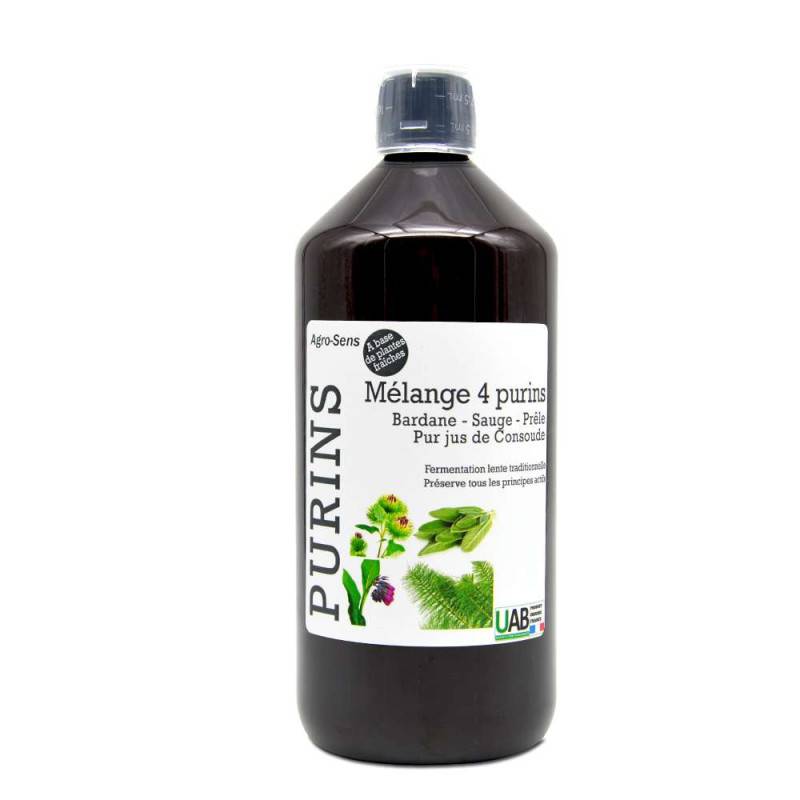 Mélange de 4 purins concentré, consoude, prêle, bardane et sauge - 1 Litre - Image 1