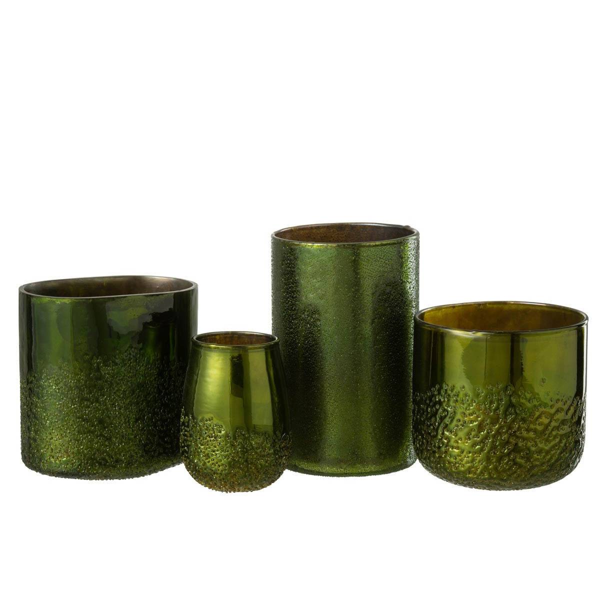 Photophore Miroir en Verre "Anton" 12cm Vert - Image 4