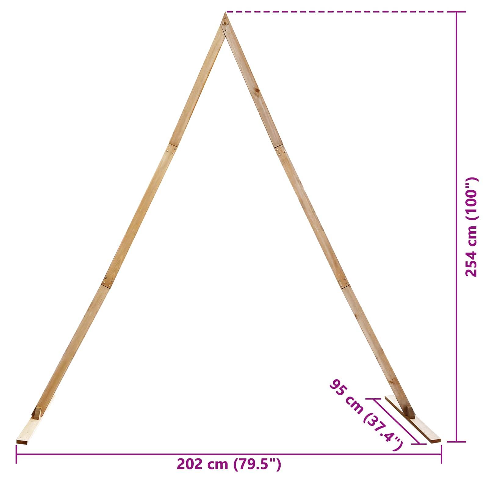 Grande arche de jardin en bois de pin pour cérémonie et plantes 202x95x254 cm - ComfortXL Outdoor Living - Image 9