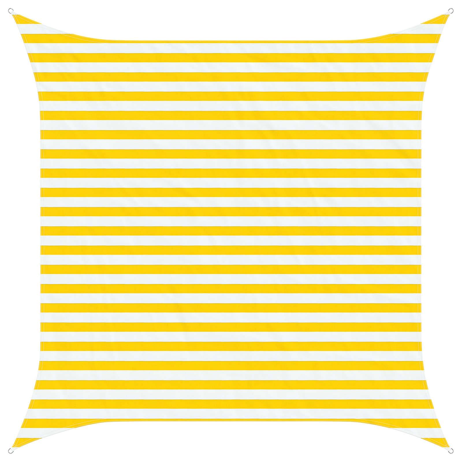 Voile d'ombrage polyester Oxford jaune et blanc 300 x 300 cm - PANGIVO - Image 1