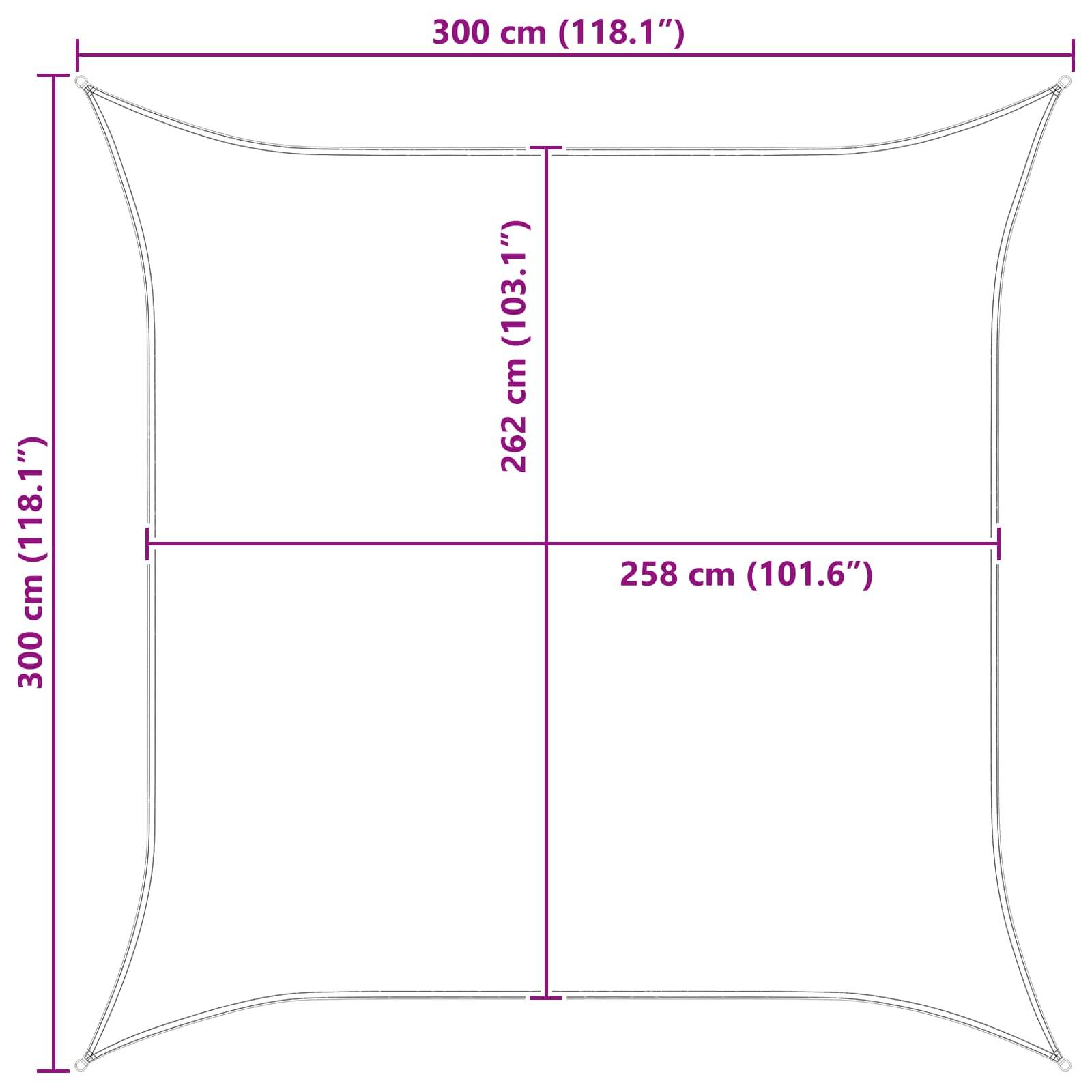 Voile d'ombrage polyester Oxford jaune et blanc 300 x 300 cm - PANGIVO - Image 7