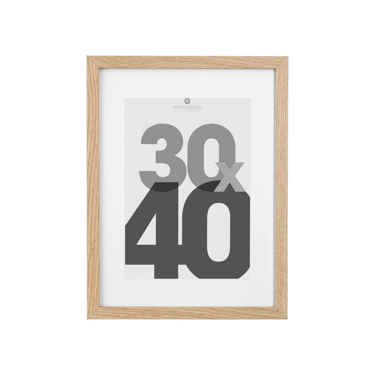 Atmosphera - Cadre photo bois "Eva" bois 30x40cm - Atmosphera Créateur d'intérieur - Imagen 1