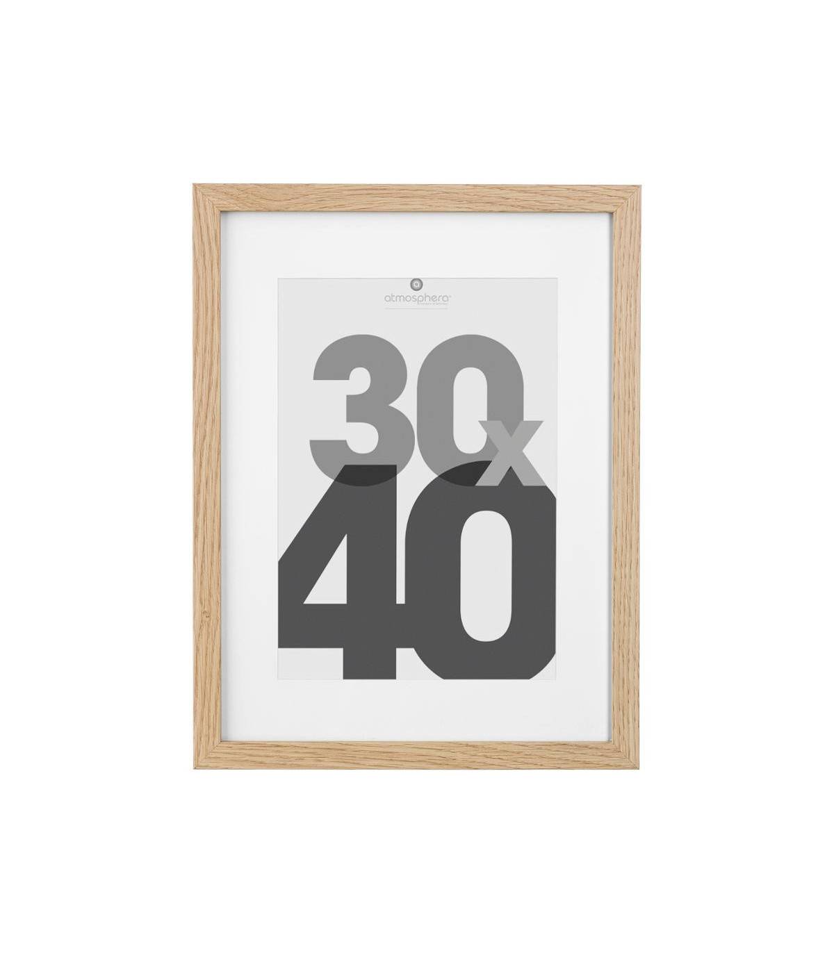 Cadre photo en Bois Naturel pour Photo 30 x 40 cm - Image 1