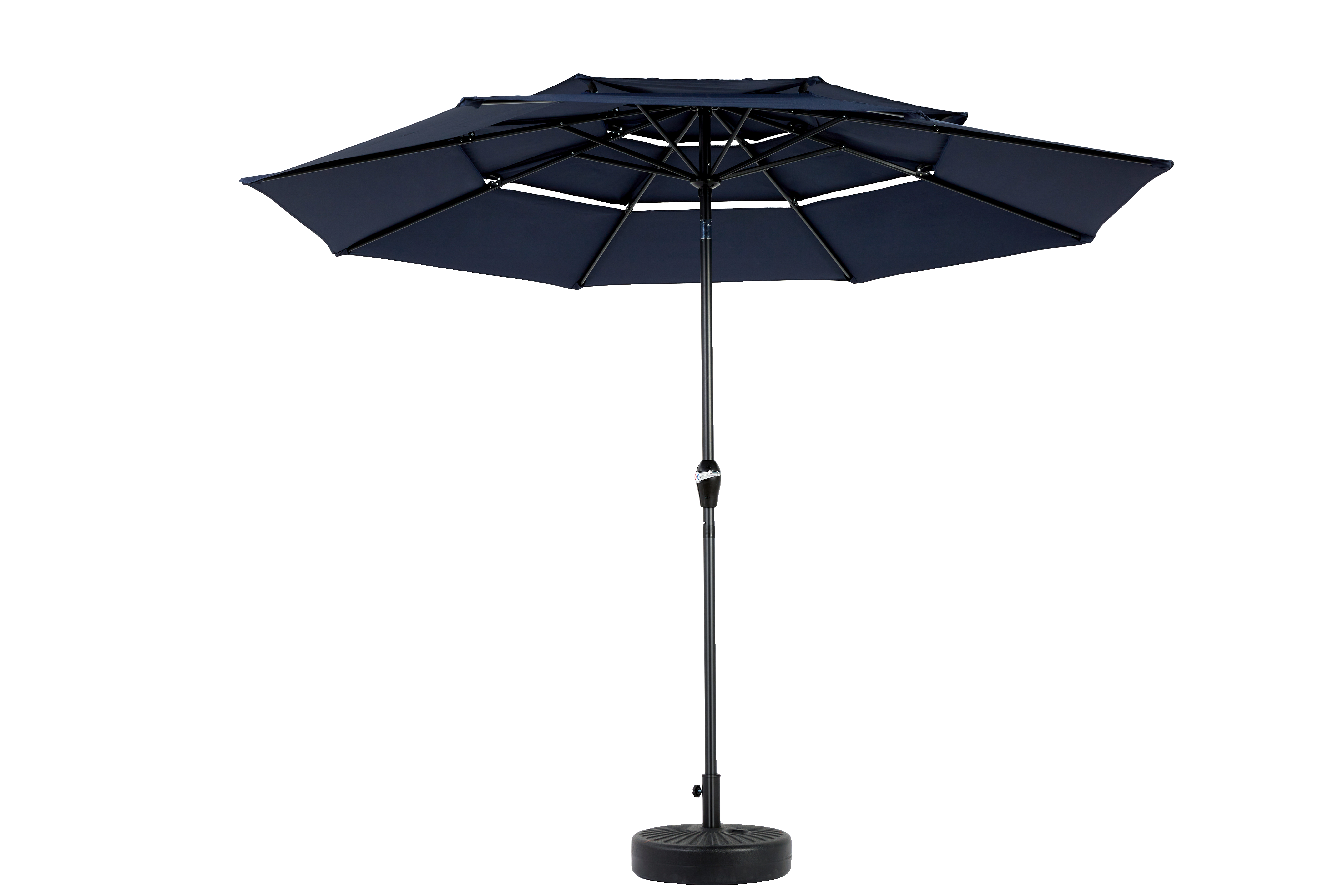 Aluminium 10ft 3 Tier Auto-tilt Umbrella (Navy Blue) (No Base) - Image 3