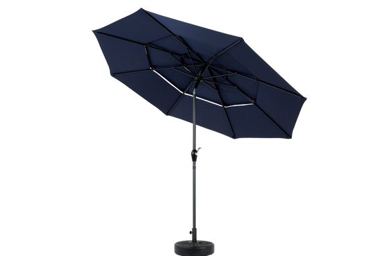 Aluminium 10ft 3 Tier Auto-tilt Umbrella (Navy Blue) (No Base) - Image 2