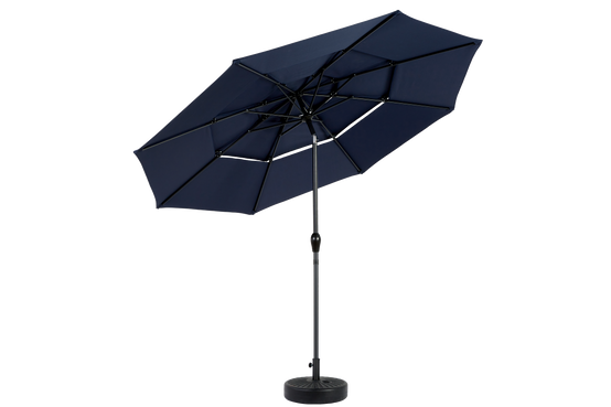 Aluminium 10ft 3 Tier Auto-tilt Umbrella (Navy Blue) (No Base) - Image 7