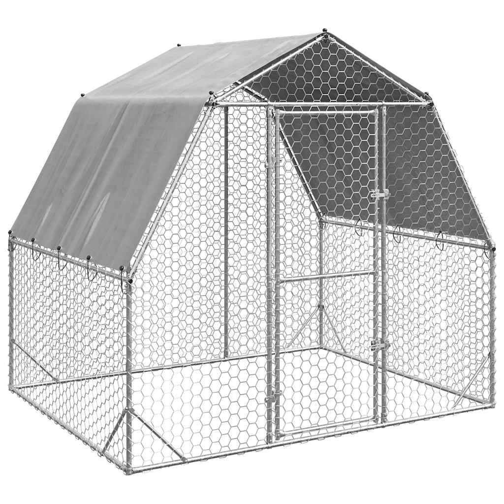 Poulailler acier argent  2,5 x 2 x 2,25 m  - Prolenta premium p3130.2 - Image 1