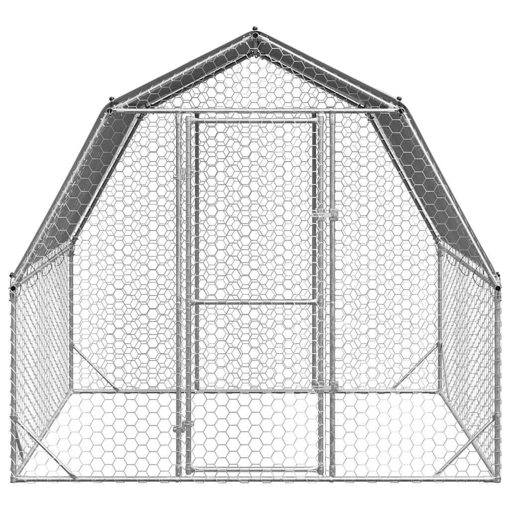 Poulailler acier argent 2,5 x 2 x 2,25 m - Prolenta premium p3130.2 - Image 3