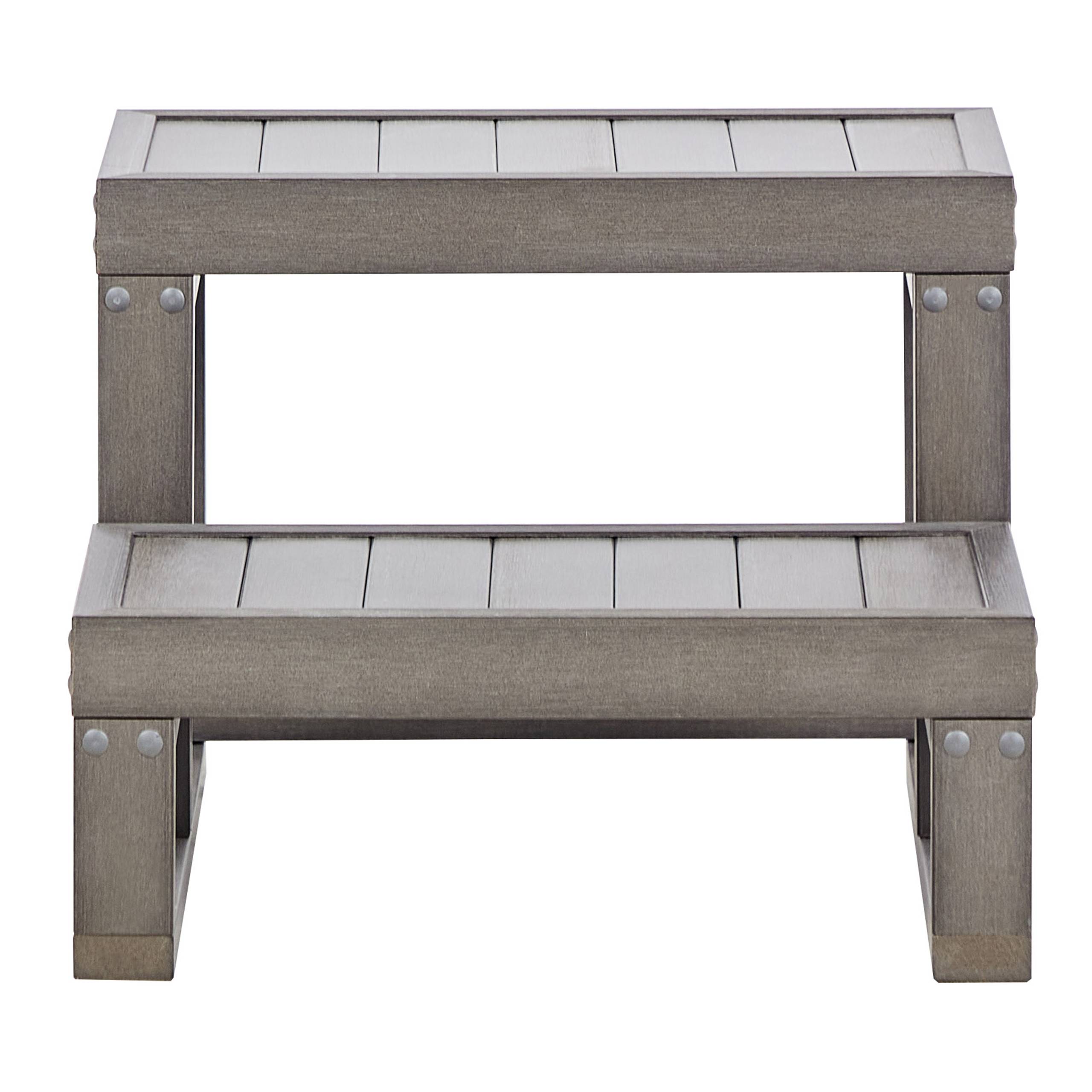 Beliani - Bain à remous d'extérieur Matière synthétique Gris LIMAY - 57x54x42- Beliani - Image 4