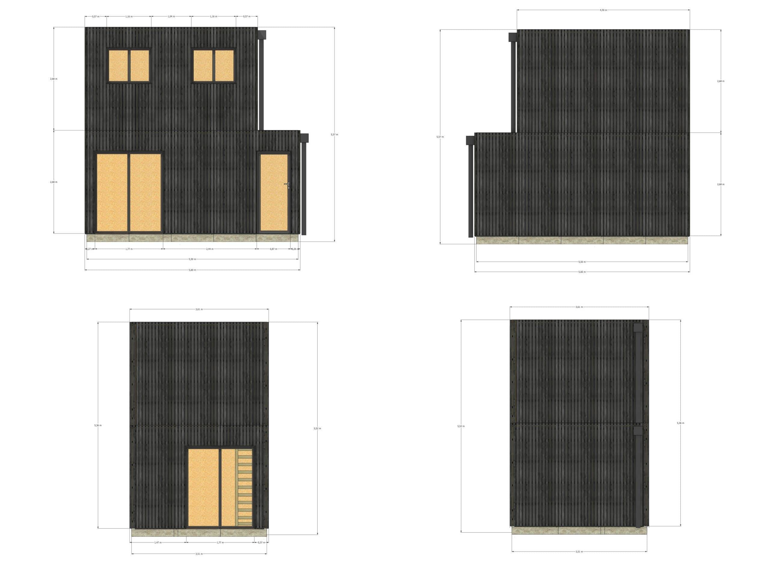 Studio de jardin RE2020 en bois 5,5 x 3,5 x 2,7 m / isolation RE2020 avec mezzanine et terrasse / menuiseries alu k-line - Image 4