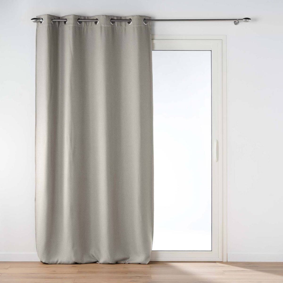 tubeamin Lot de 2 Rideaux occultants à Motif géométrique Noir Gris Blanc avec Lignes abstraites et Motif Art Moderne bloquant la Chaleur pour Salon, Chambre à Coucher, 132 x 213 cm