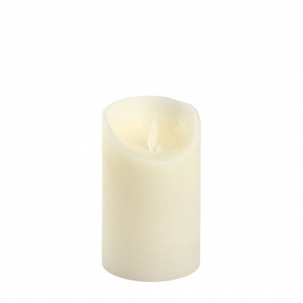 Lotti - Bougie en cire LED à piles Ivoire imitation flamme vacillante H12cm Minuteur Blanc chaud Lotti - Imagen 4