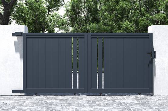 Casanoov Portail coulissant 3 m GIONA H.140 cm aluminium gris - Image 6