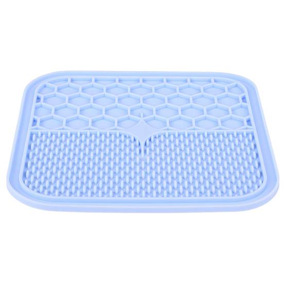 Zolux - Tapis à lécher silicone ventouse M 21 x 21 cm bleu pour chien - Image 1