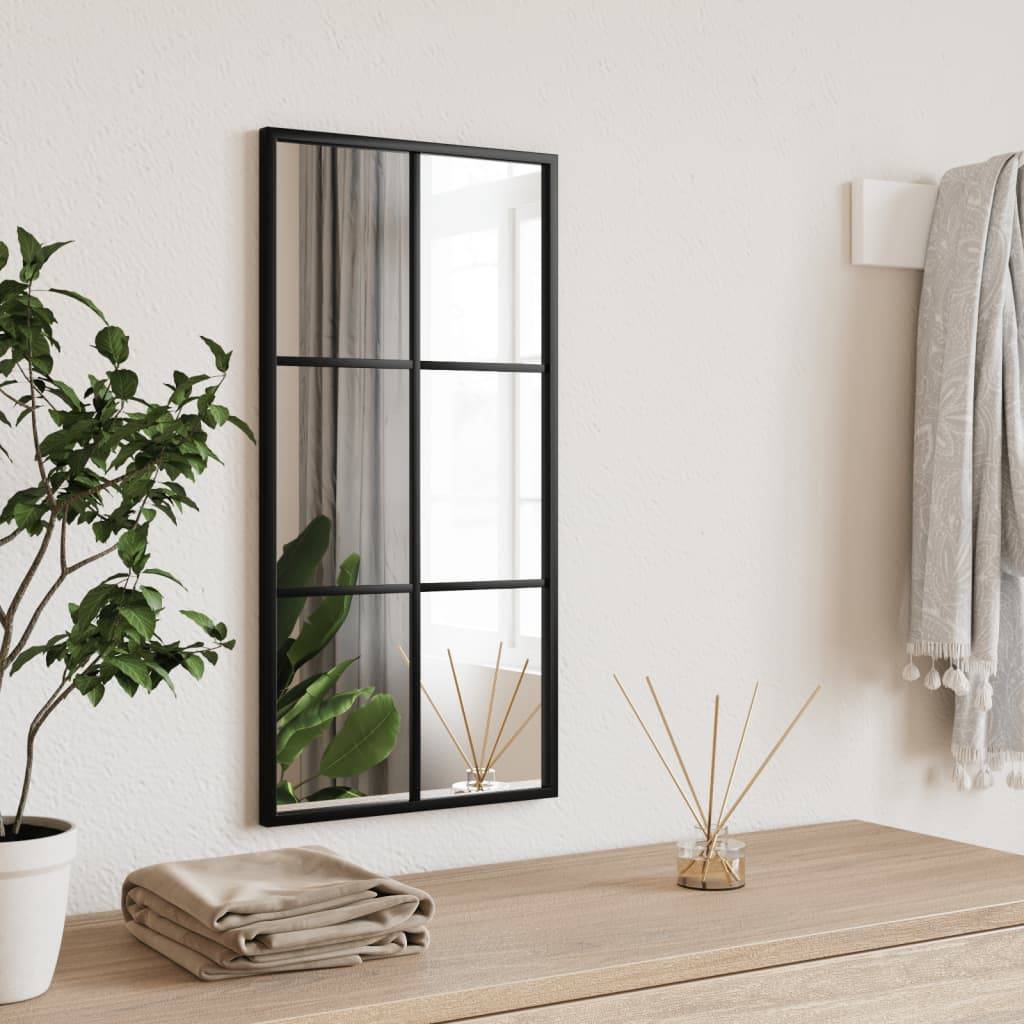 Maison Chic - Miroir mural noir 30x60 cm rectangulaire fer Maison Chic - Image 2