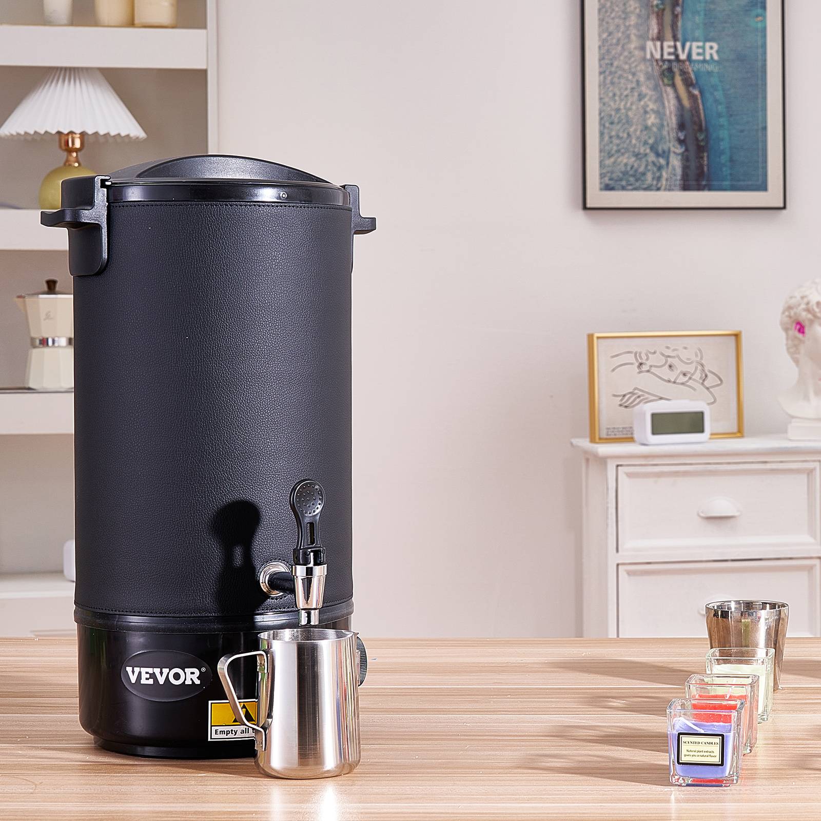 VEVOR Fondoir à Cire Electrique 10 L, 1100 W, Réglage 30-110°C, 100 Mèches et Autocollants. - Image 8