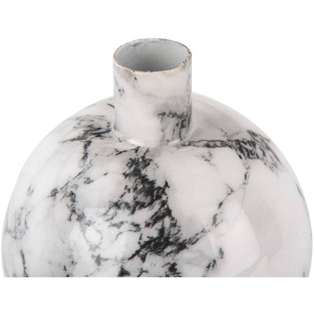 Pt Living - Bougeoire effet marbre 10 x 10 cm Marble Blanc - Imagen 4
